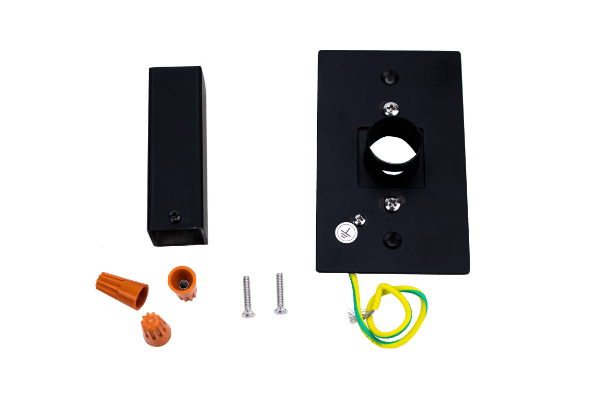 Wallplate Assy., black, 4 1/2 x 2 11/16, 20mm tube (Tahoe 7, Grande 10, Grande 12, Maple 8)