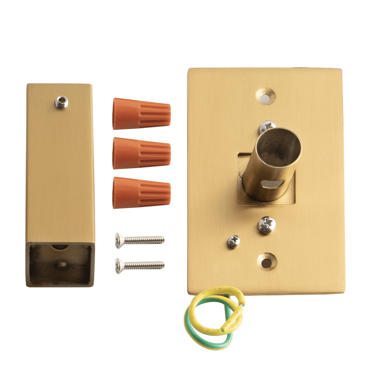 Wallplate Assy., gold, 4 1/2 x 2 11/16, 20mm tube (Tahoe 7, Brushed Gold)