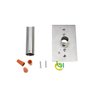 Wallplate Assy., Stainless, brushed, 4 1/2 x 2 11/16, 20mm tube (Grande 10, Brushed)