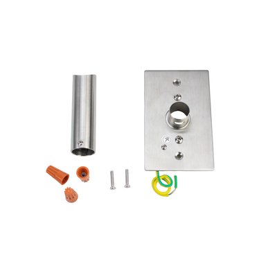 Wallplate Assy., Stainless, brushed, 4 1/2 x 2 11/16, 25mm tube (Grande 10, Brushed)