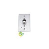 Wallplate, stainless, brushed, 4 1/2 x 2 11/16 (Grande 10, Huron, Rome)