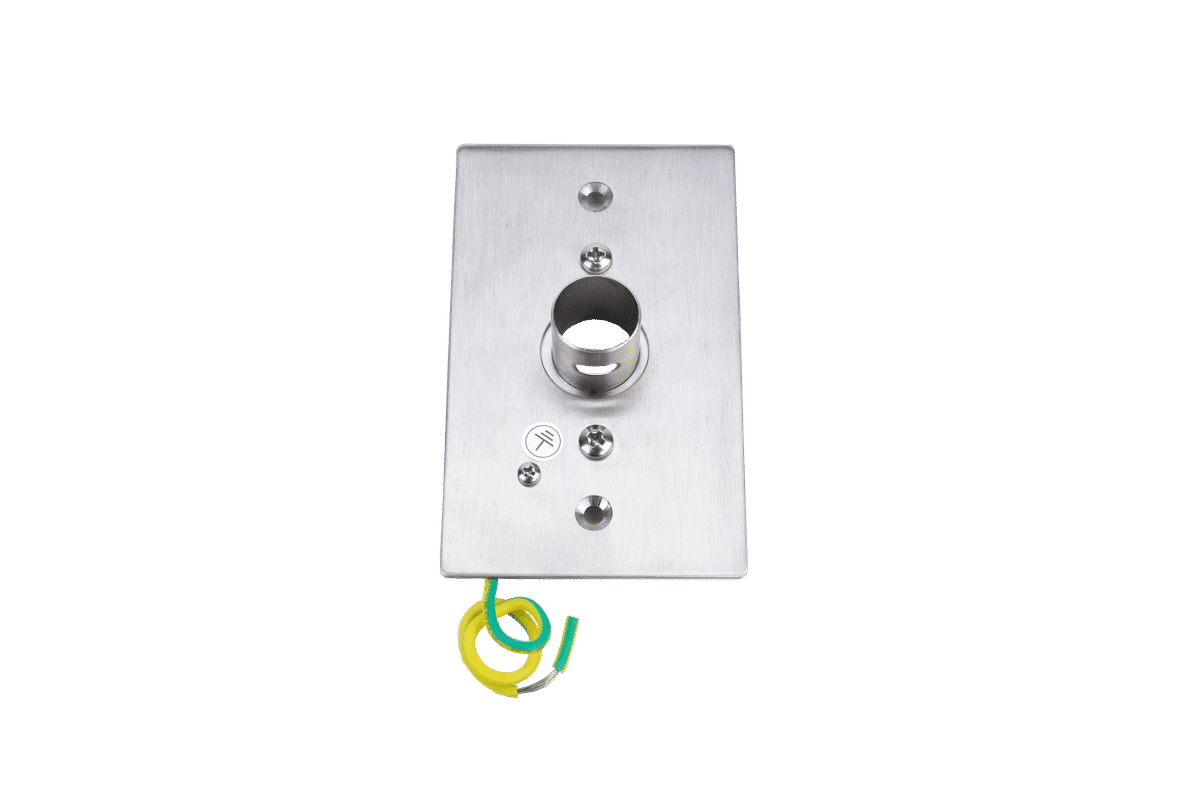 Wallplate, stainless, brushed, 4 1/2 x 2 11/16 (Grande 10, Huron, Rome)