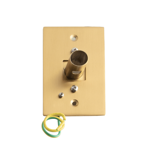 Wallplate, stainless, gold, 4 1/2 x 2 11/16 (Tahoe 7, Brushed Gold)