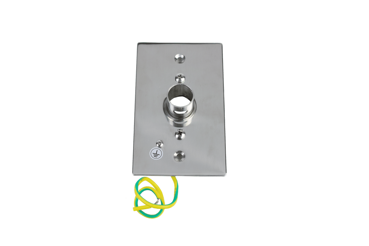 Wallplate, stainless, polished, 4 1/2 x 2 11/16 (Tahoe 6 and 7, Maple 8, London, Palma, Sydney, Maui, Grande 10 and 12, Ontario XL)