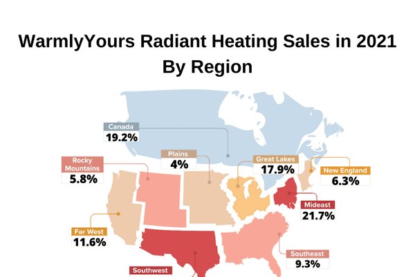 Q4 2021 Report Infographic Sales in 2021 by Region