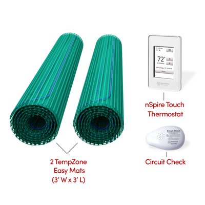 WarmlyYours Electric Floor Heating Kit for a Bathroom with a Shower Area and Single Vanity