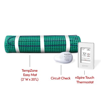 WarmlyYours Electric Floor Heating Kit for a Medium Bathroom