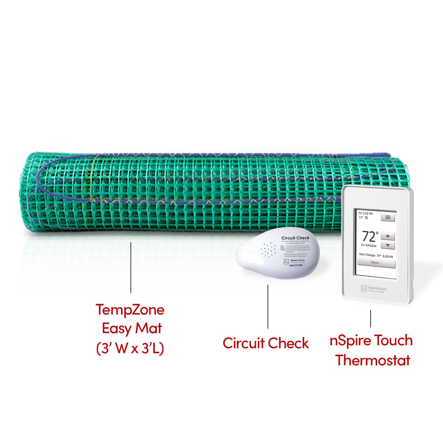 WarmlyYours Electric Floor Heating Kit for a Shower Entry Area
