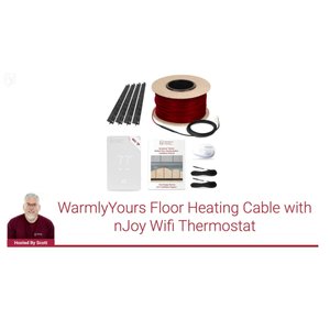 WarmlyYours Floor Heating Cable with nJoy UWG5-4999 Wifi Thermostat