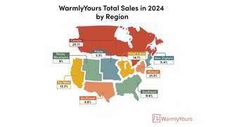 Q4 2024 WarmlyYours Quarterly Report Infographic Regional Sales