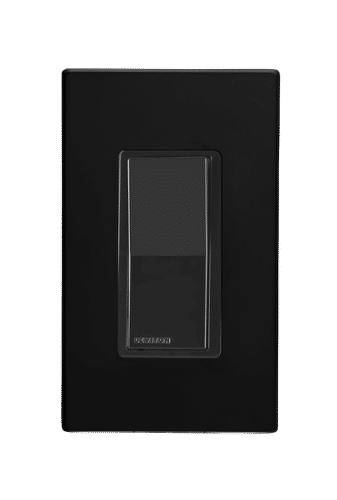 Hardwired WiFi Switch with Black Faceplate and Black Wall plate