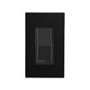 Hardwired WiFi Switch with Black Faceplate and Black Wall plate