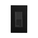 Hardwired WiFi Switch with Black Faceplate and Black Wall plate