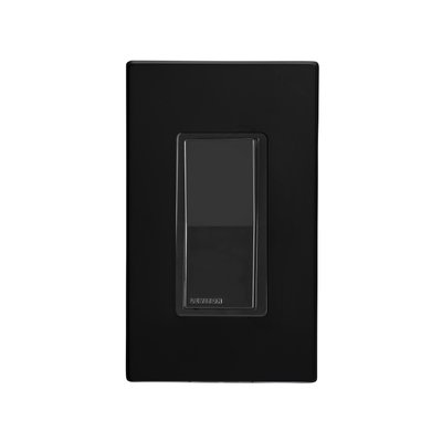 Hardwired WiFi Switch - Black with Black Wallplate