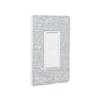 Hardwired Wifi Switch with Platinum Austrian Crystals on White