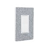 Hardwired Wifi Switch with Slate Austrian Crystals on White
