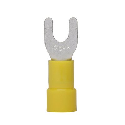 Wire end fork terminal connector, 12-10 AWG