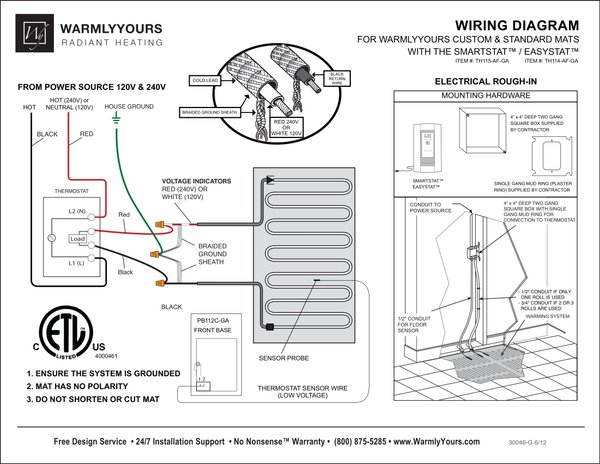 Cover for Wiring Diagram for TempZone™ Cut & Turn Single Conductor 120V & 240V with SmartStat™, EasyStat™ and Comfort Regulator (Engl