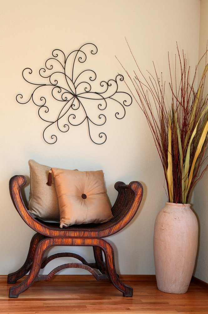 Wrought iron art works with any decor.