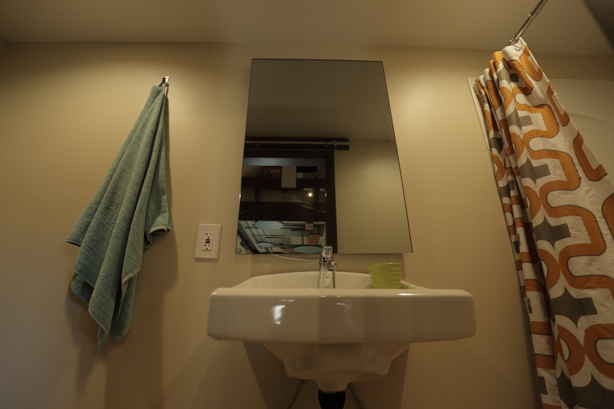 You Can't Turn That Into a House - Detached Garage - radiant panel in bathroom