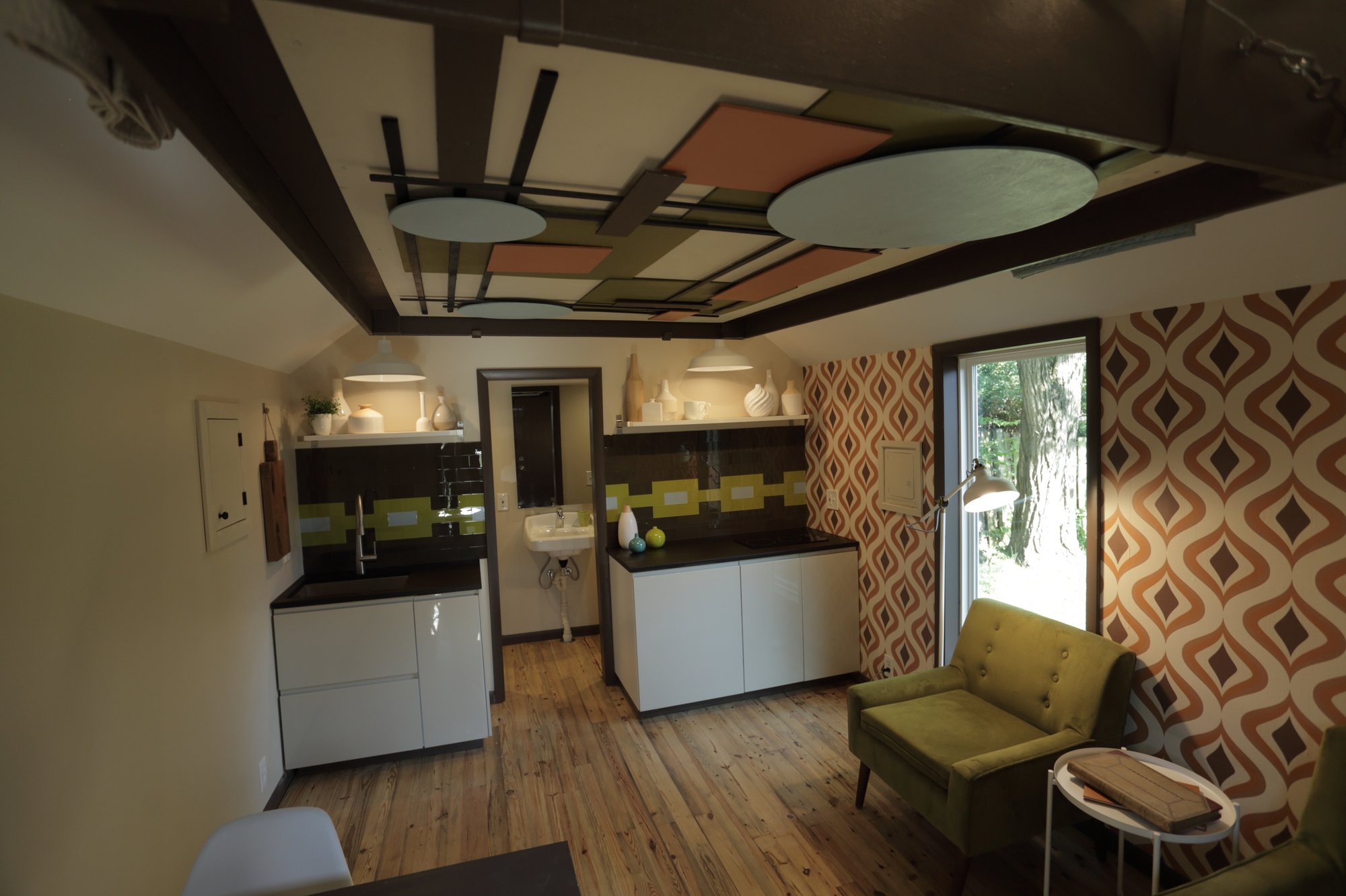 You Can't Turn That Into a House - Detached Garage - radiant panel in bathroom full room view