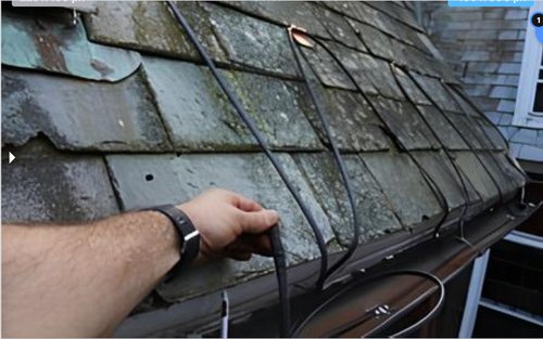 Zig Zag method of installting deicing cables