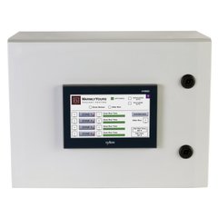 WarmlyYours ZoneBraker touchscreen multi-zone snow melting controller with a digital interface for monitoring slab temperature and sensor status.