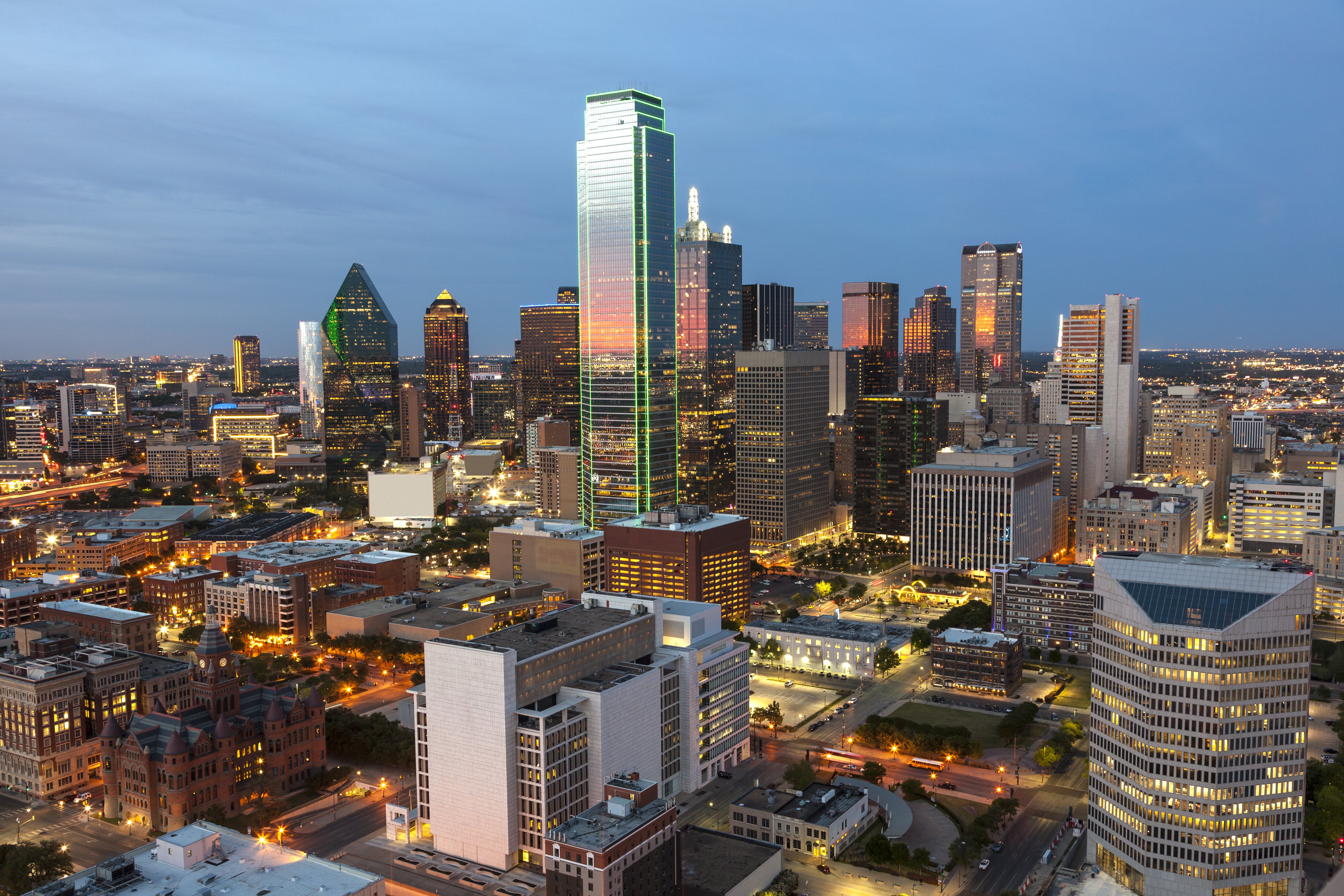 Dallas Skyline-Aerial View