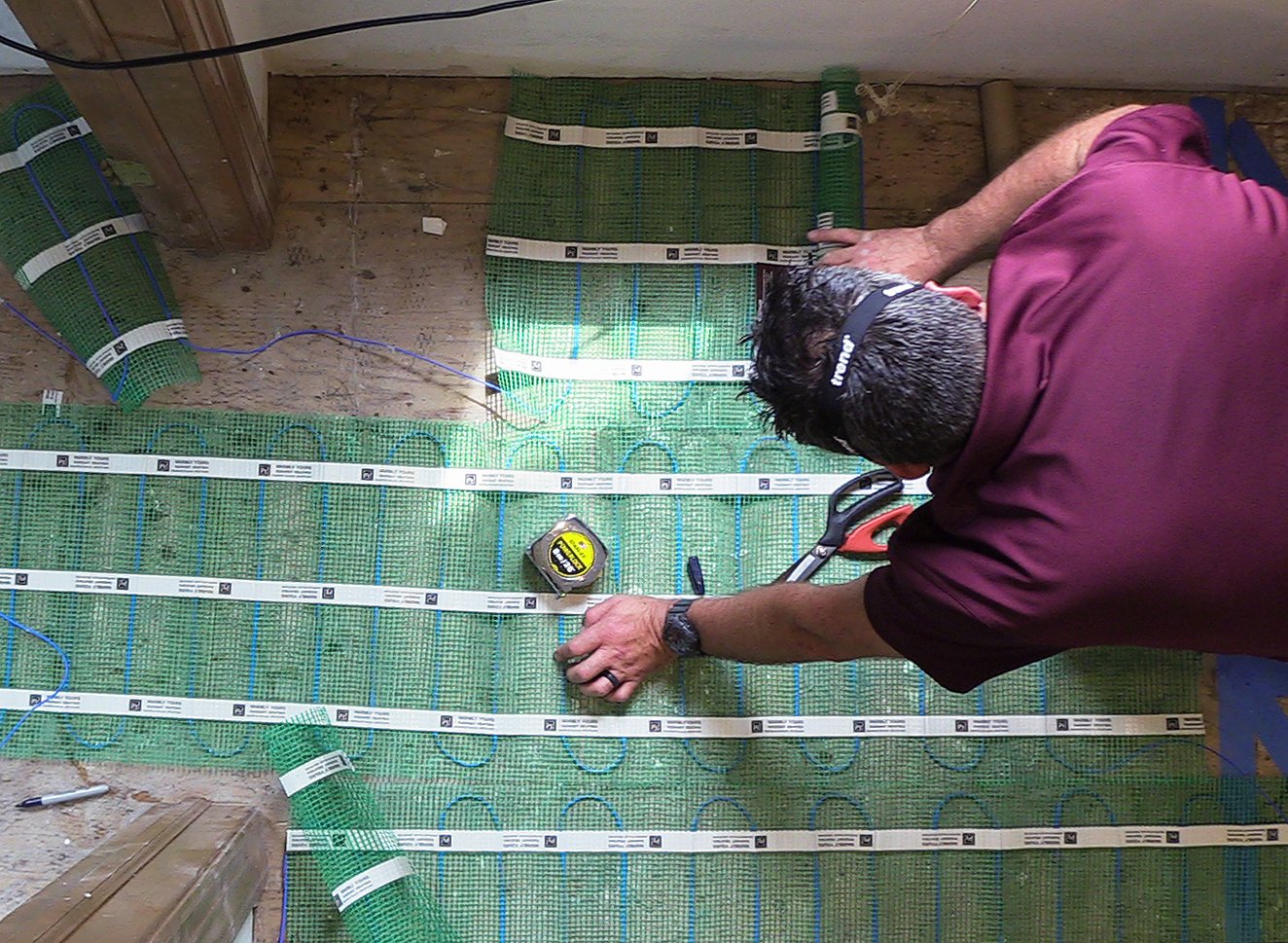 Installing Floor Heating tempzone flex roll for bathroom