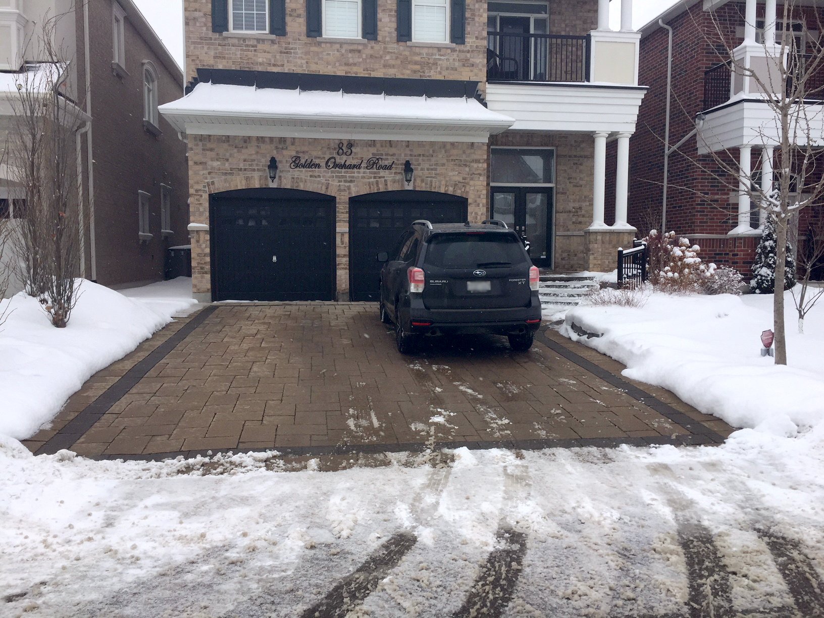 Laura's Parents Driveway with Snow Melt System during winter