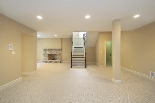 Open Floorplan Carpet Basement