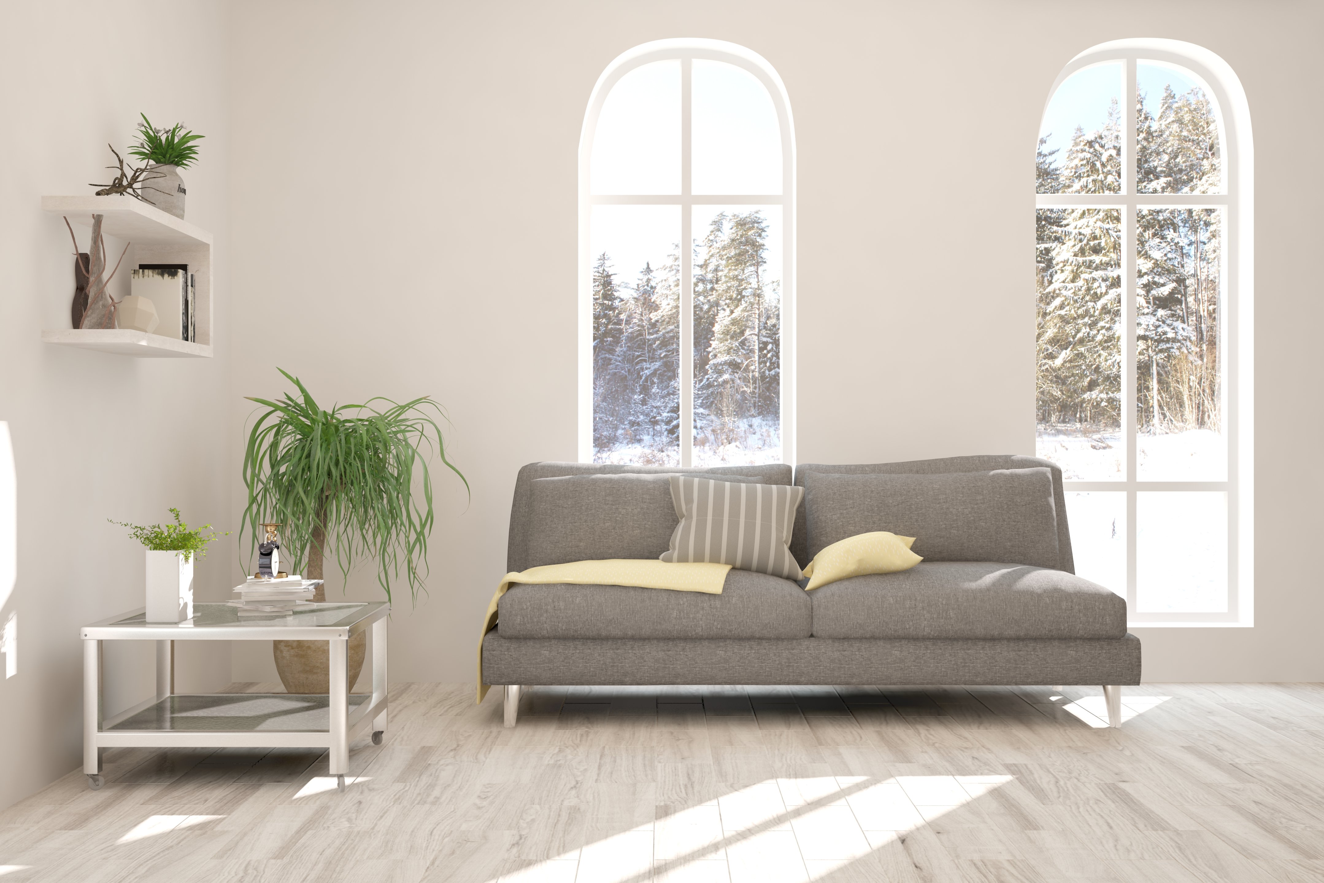 Radiant floor heating in a modern living room