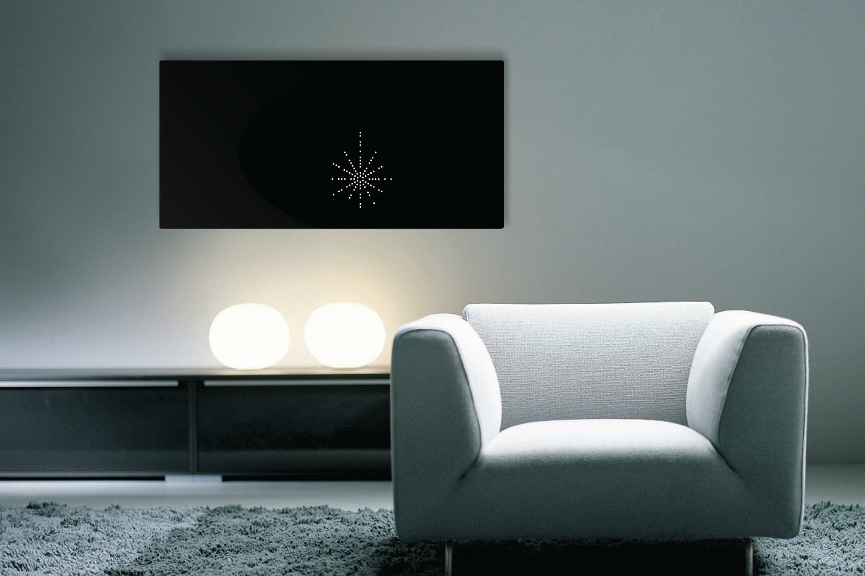 Lava radiant panel in living room