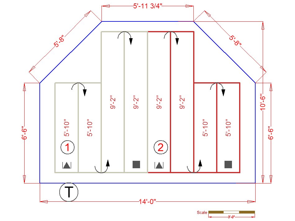 Living Room Floorplan with Radiant Heat