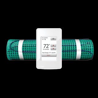 TempZone Flex Roll floor heating element and nSpire Touch thermostat