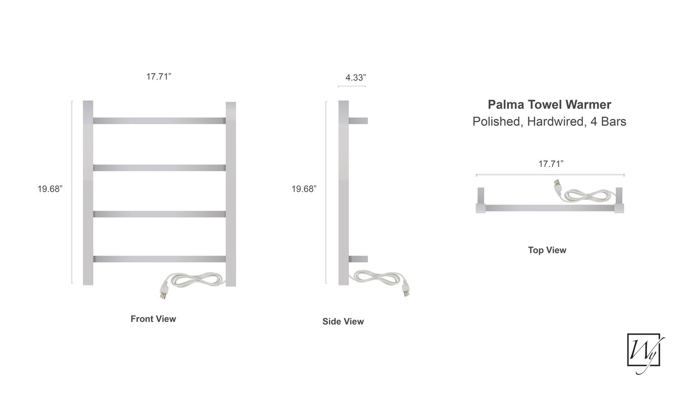 Palma Towel Warmer Dimensions