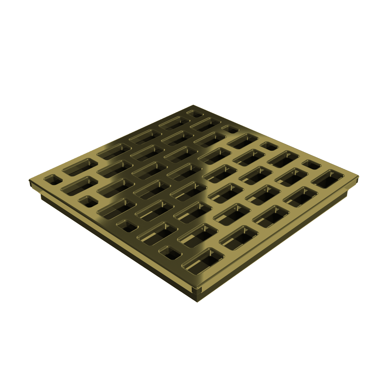 Pro GEN II Grate Cover, Pro Series Brick Pattern, Antique Brass Finish