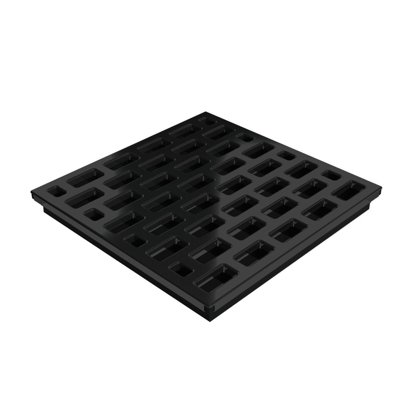 Pro GEN II Grate Cover, Pro Series Brick Pattern, Polished Black Finish