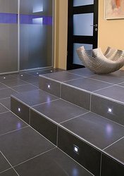 LED lighting on the bathroom floor