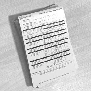 Heat Loss Calculation Request Form