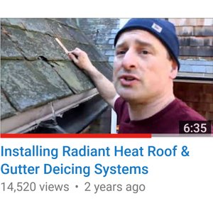 Roof and gutter deicing installation video