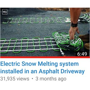 Snow melting installation video