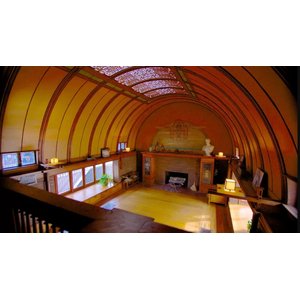 High Ceiling Frank Lloyd Wright Home Studio