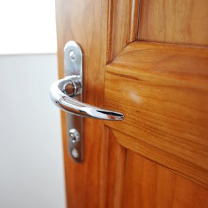 Universal design features, such as lever handles, make a home more accessible to people of all ages and abilities.