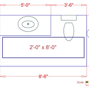 This small bathroom can be heated with a floor mat that costs less than $200.