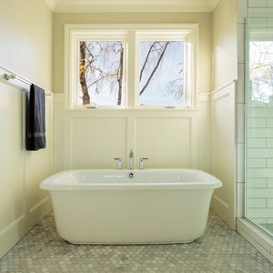 Radiant heat warms up bathroom tile flooring