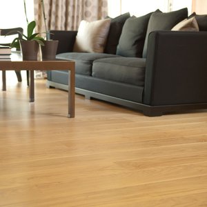 Radiant heating under engineered wood flooring