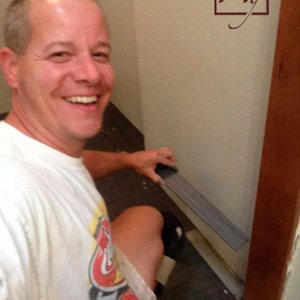 Most of the Kory Nelson's projects involve tile flooring.