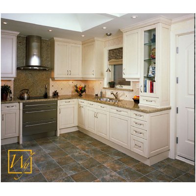 Kitchen with luxury vinyl tile