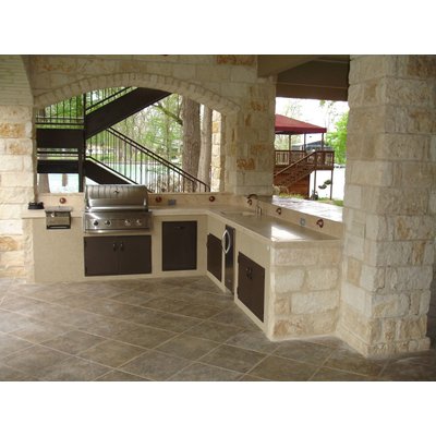 outdoor kitchen tile floor where tempzone could be